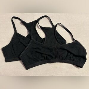 Auden Black Ribbed Nursing Bras